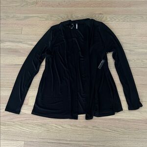 3rd + Malt Black Open Front Cardigan